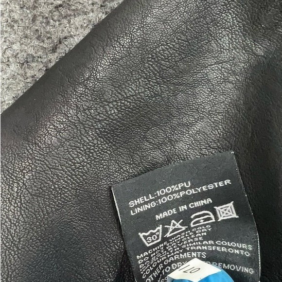 Killstar Black Leather Moto Jacket with Faux Fur Collar - Picture 4 of 4